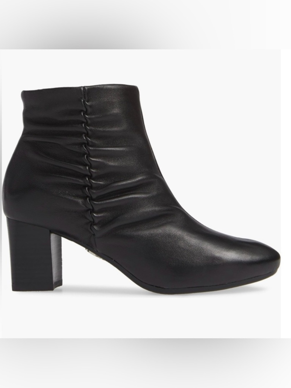 Bettye Muller Black Leather Deena Bootie, NWT, Size 7.5
